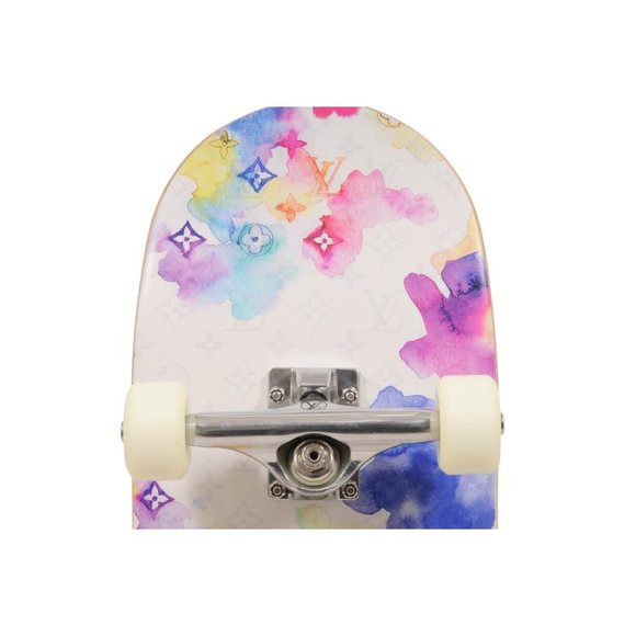 Louis Vuitton Skate Deck Watercolor LV Monogram Logo Skateboard SS21 Display - Picture 4 of 12
